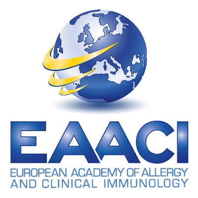 Логотип European Academy of Allergy and Clinical Immunology (EAACI) — Allergocover Medical KG является официальным членом.